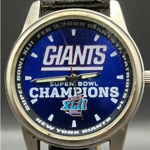 NY Giants Super Bowl XLI Champions Watch Vintage Fan Timepiece NFL Memorabilia